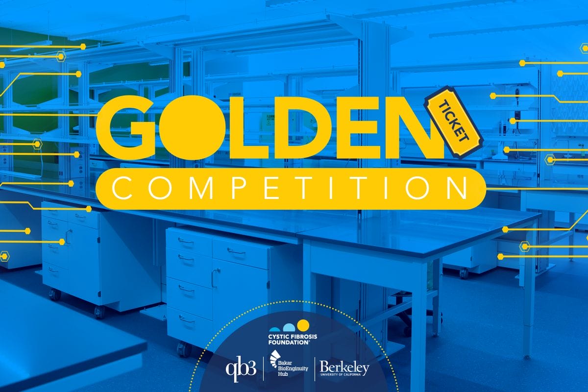 Decorative graphic with wording "Golden Ticket Competition"