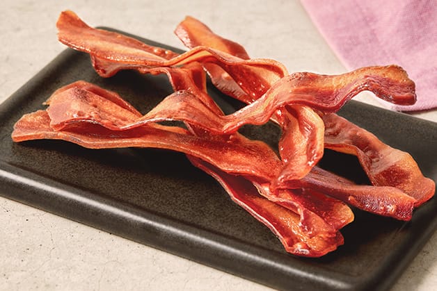 A plate of Umaro's bacon made from seaweed