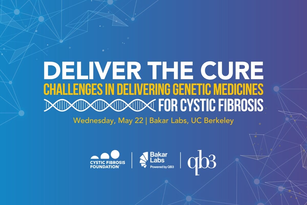 Decorative graphic header: "Deliver the Cure: Challenges in Delivering Medicines for Cystic Fibrosis"